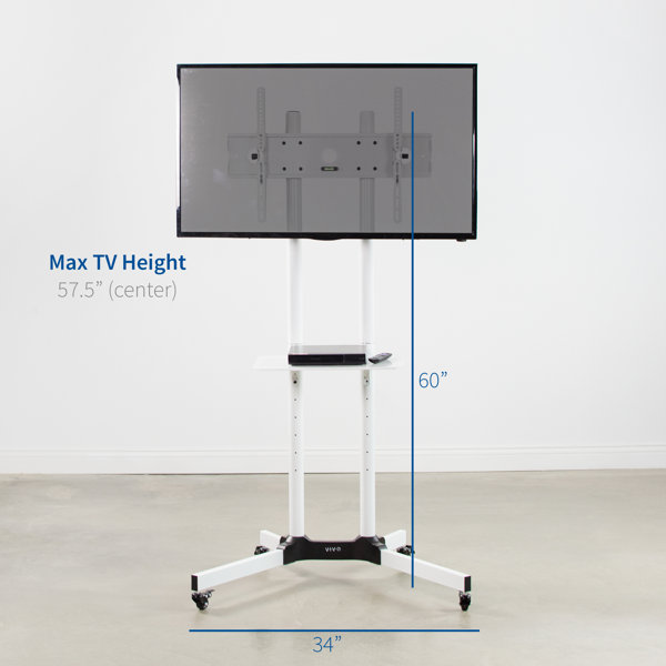 VIvo Mobile TV Cart Tilt Floor Stand Mount for 32"65" LCD/LED/Plasma